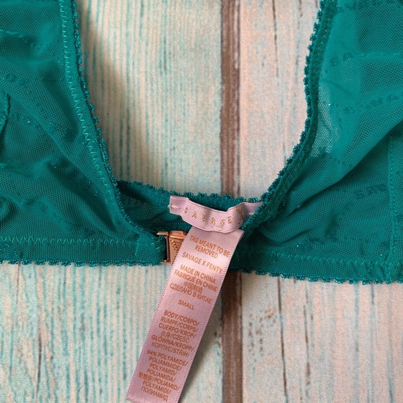 Set of 2 savage x Fenty see through mesh bralettes size small - Picture 5 of 10